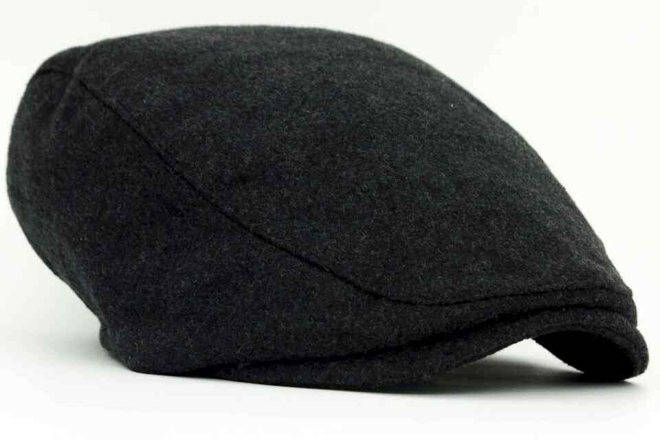 Erkek Siyah Ingiliz Yün Kasket