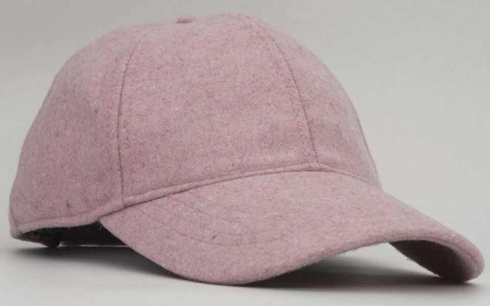 Kadın Pembe Yünlü Kışlık Beyzbol Kep Şapka