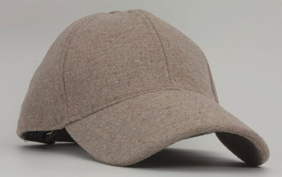 Kadın Bej Yünlü Kışlık Beyzbol Kep Şapka