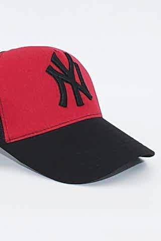 Unisex Ny Newyork Şapka Koyu Kırmızı Kep