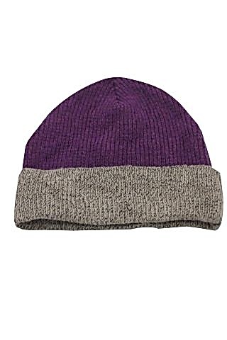 Kışlık Bere Şapka Dokuma Mor