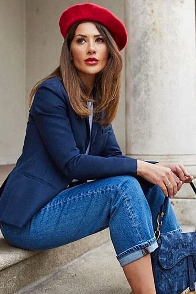 Fransız Keçe Bordo Ressam Bere