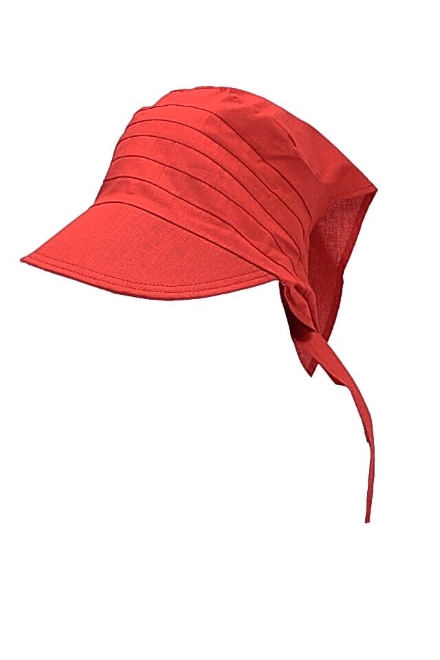 Safari Bağlamalı Kırmızı Siperli Bandana Vizör