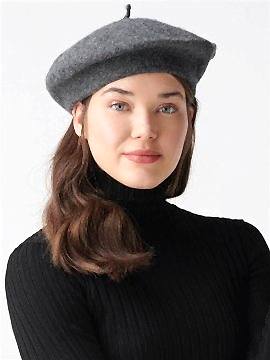 Füme Fransız Ressam Şapkası Kışlık Bere