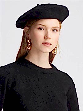 Kadın Ressam Beresi Siyah Fransız Şapka
