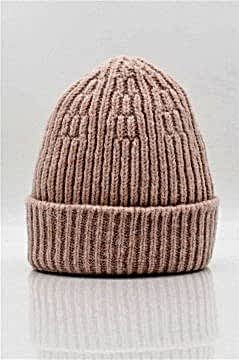 Kadın Yün Bere Pudra