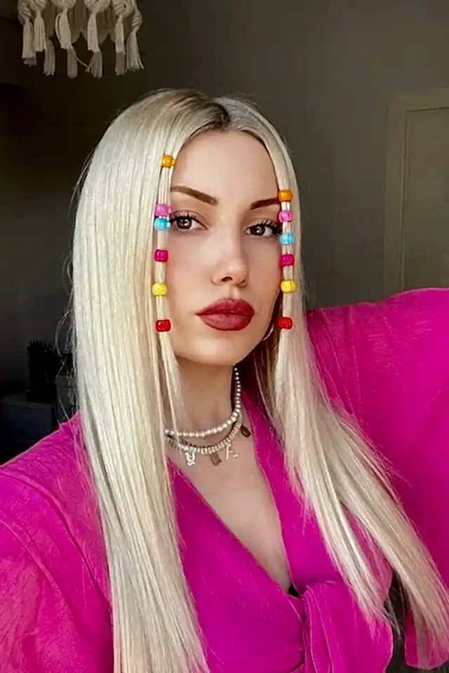 Renkli Saç Örgü Boncuğu