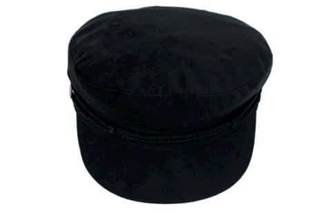 Kadın Denizci Stili Gold Butonlu Siyah Kasket Şapka