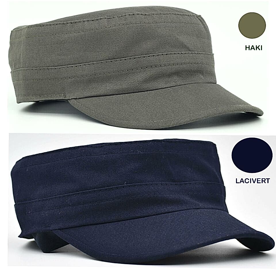 Castro Lacivert Ve Haki Şapka Ikili Set Kastro Set Unisex