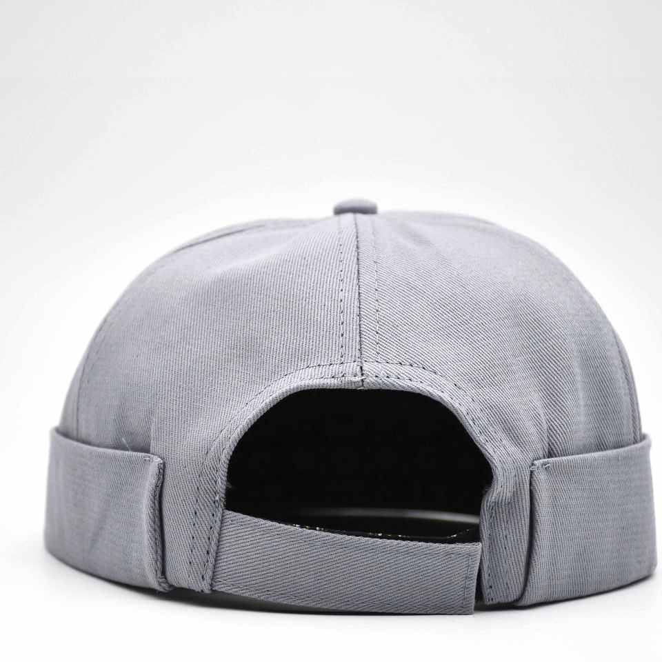 Hiphop Erkek Takke Şapka Docker %100 pamuk açık gri Cırtlı