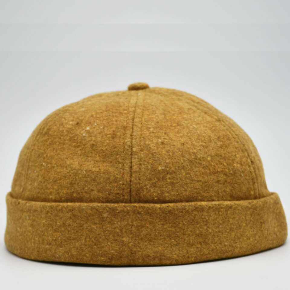 Kısa Yünlü Bere Desenli Hipster Docker Şapka