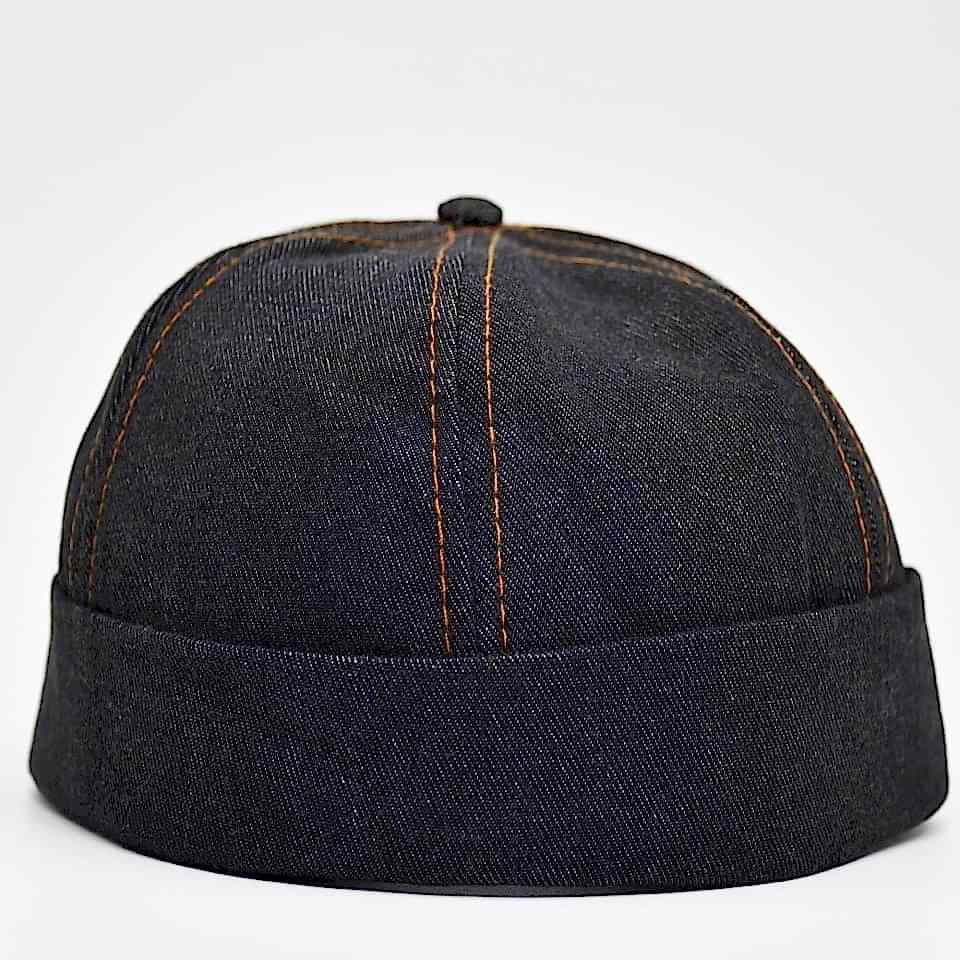 Urban Siyah Docker Şapka - Sipersiz Denim %100 Pamuk Kep